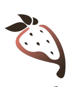 Logo frutilla No me olvides Pastelería